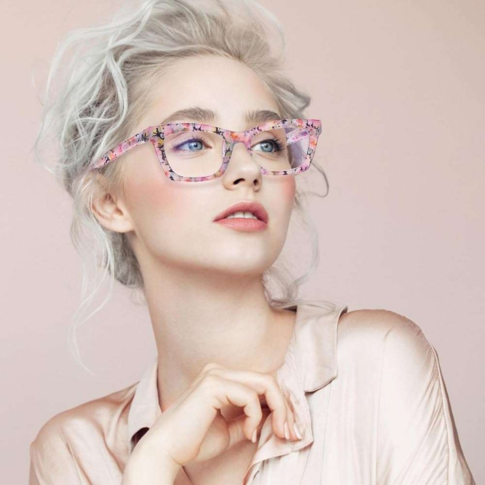 SIGVAN 6 Pack Reading Glasses Blue Light Blocking Square Computer Spring Hinge Readers for Women - Image 2