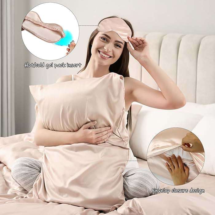 Gifts for Teenage Girls, Teen Girl Graduation Gift for 10 11 12 13 14 15 16 17 Year Old, Tween Girl Gift Ideas, Daughter, Sister Birthday Gift, Satin Pillowcase, Satin Eye Mask and Hair Accessories - Image 3