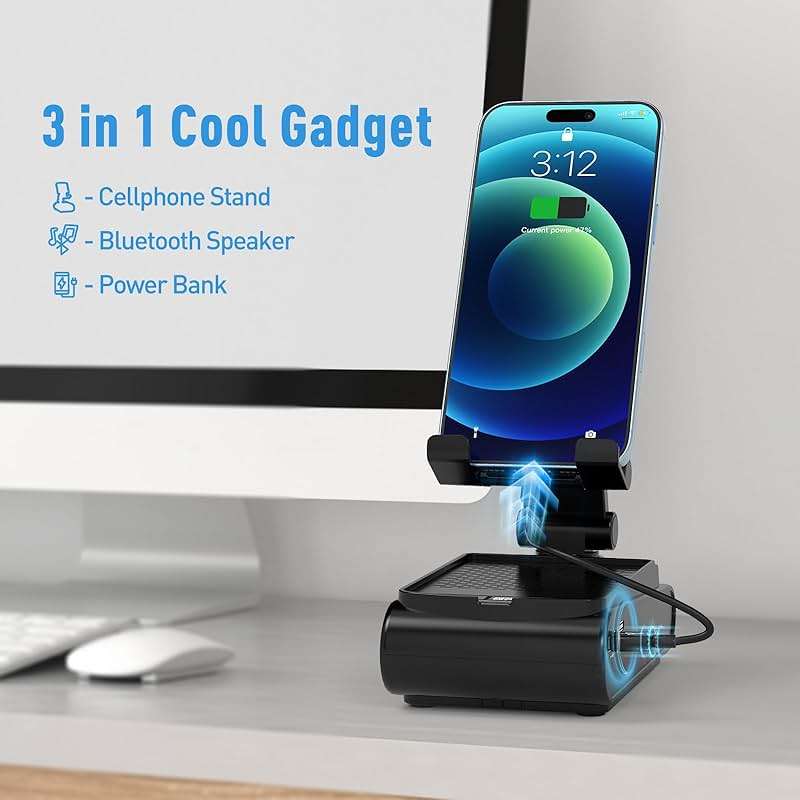 GLOPUS Fathers Day Dad Gifts for Men, Cell Phone Stand with Wireless Bluetooth Speaker, Father's Day Mens Gifts from Daughter/Wife, Birthday Gifts for Him Husband Boyfriend, Cool Gadgets for Men - Image 2