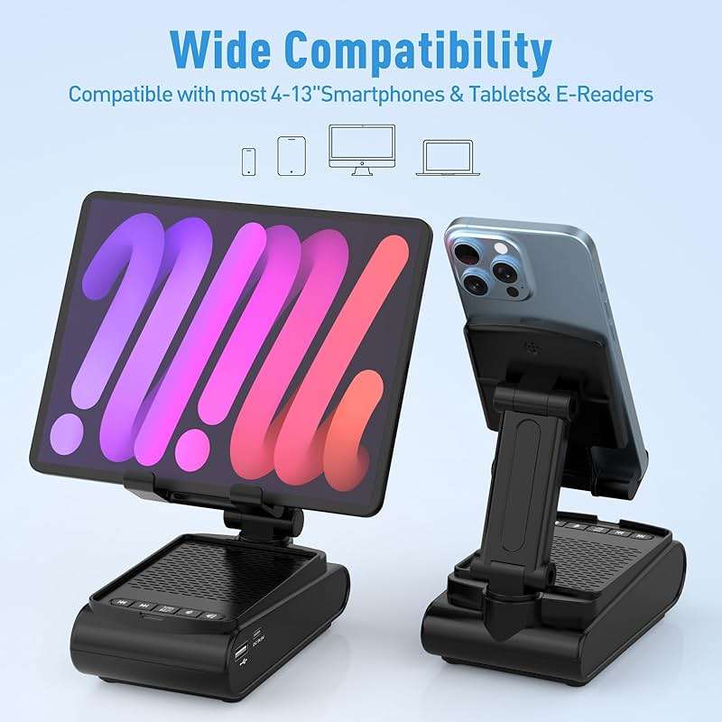 GLOPUS Fathers Day Dad Gifts for Men, Cell Phone Stand with Wireless Bluetooth Speaker, Father's Day Mens Gifts from Daughter/Wife, Birthday Gifts for Him Husband Boyfriend, Cool Gadgets for Men - Image 4
