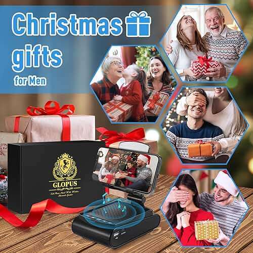 GLOPUS Fathers Day Dad Gifts for Men, Cell Phone Stand with Wireless Bluetooth Speaker, Father's Day Mens Gifts from Daughter/Wife, Birthday Gifts for Him Husband Boyfriend, Cool Gadgets for Men - Image 5