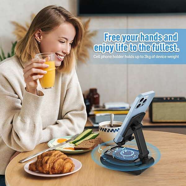 GLOPUS Fathers Day Dad Gifts for Men, Cell Phone Stand with Wireless Bluetooth Speaker, Father's Day Mens Gifts from Daughter/Wife, Birthday Gifts for Him Husband Boyfriend, Cool Gadgets for Men - Image 8