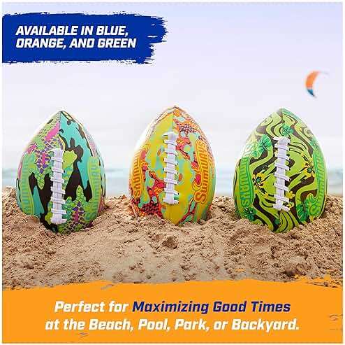Swimways Hydro Waterproof Football, Outdoor Games for Adults and Kids, Swimming Pool Accessories and Pool Party Games,9.25 Inches, Green - Image 6