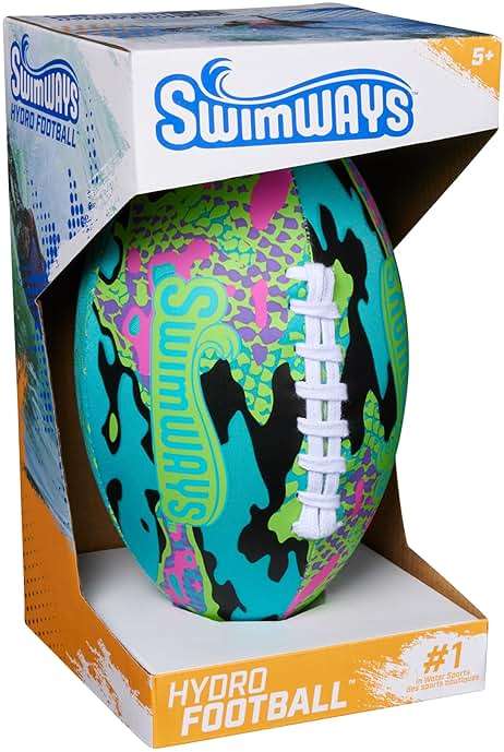 Swimways Hydro Waterproof Football, Outdoor Games for Adults and Kids, Swimming Pool Accessories and Pool Party Games,9.25 Inches, Green - Image 8