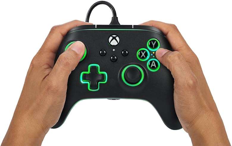 PowerA Advantage Wired Controller for Xbox Series X|S with Lumectra - Black, gamepad, wired video game controller, gaming controller, works with Xbox One and Windows 10/11, officially licensed - Image 2