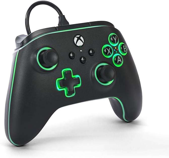 PowerA Advantage Wired Controller for Xbox Series X|S with Lumectra - Black, gamepad, wired video game controller, gaming controller, works with Xbox One and Windows 10/11, officially licensed - Image 3