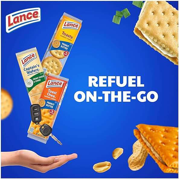 Lance Sandwich Crackers, Variety Pack, 3 Flavors, 10 Individually Wrapped Packs, 6 Sandwiches Each - Image 6