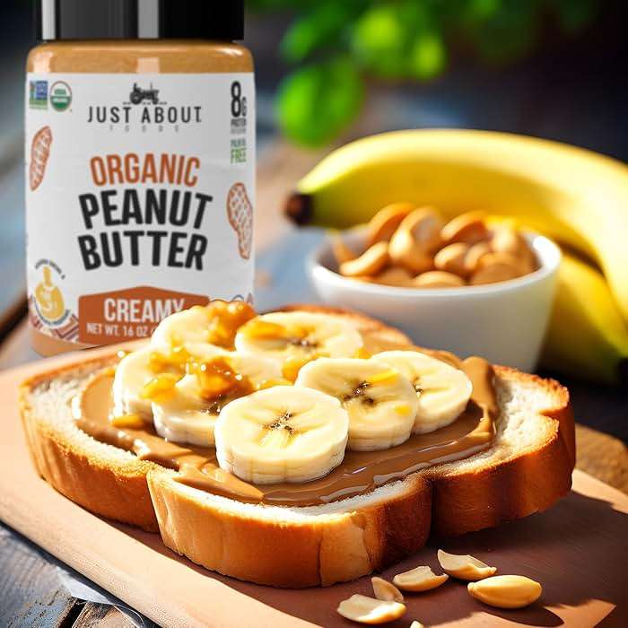 Just About Foods Organic & Keto Peanut Butter Creamy 1 lb Gluten-Free, No Sugar Added, No Palm Oil, Unsweetened Peanut Spread, USDA Organic & Non-GMO - Image 6