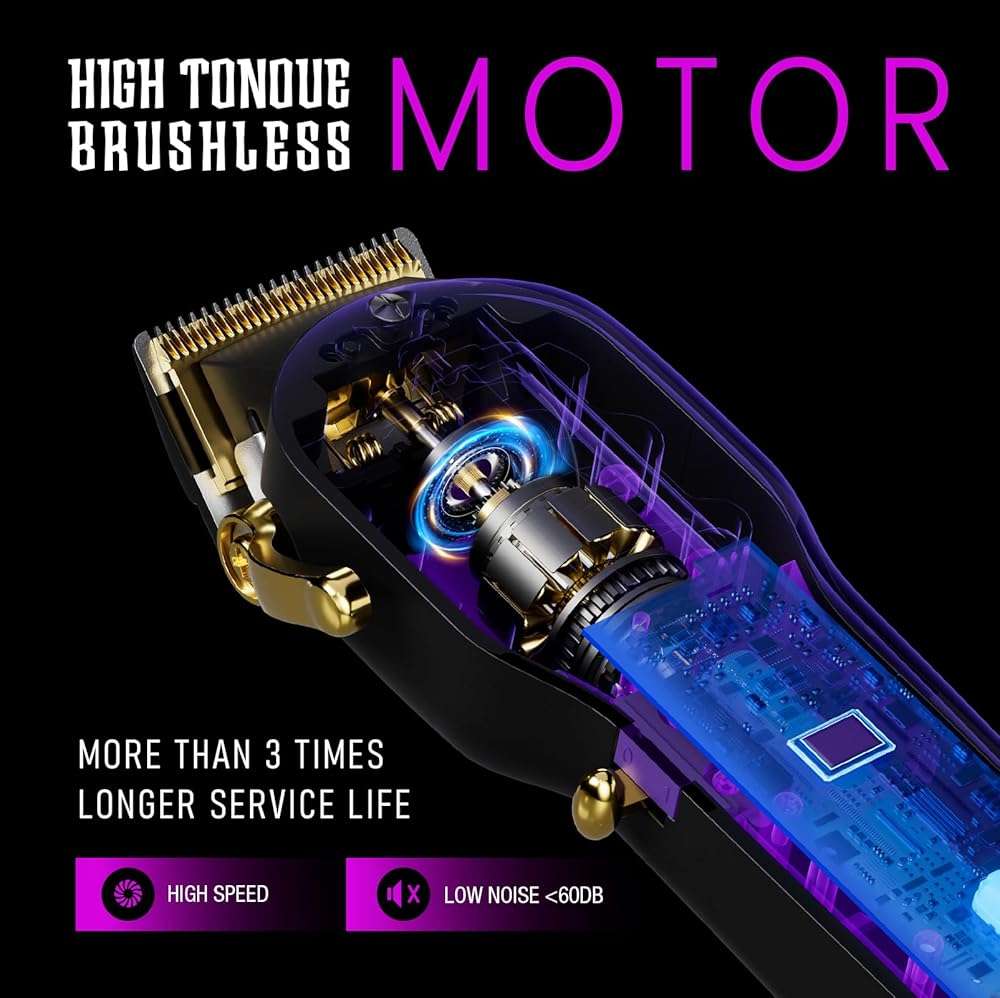 SUPRENT® PRO Professional Hair Clippers for Men- Premium Barber Clippers DLC-Coated Blade & Brushless Motor- Rechargeable Haircutting Kit with DIY Customizable Casing- Gift for Men - Image 2