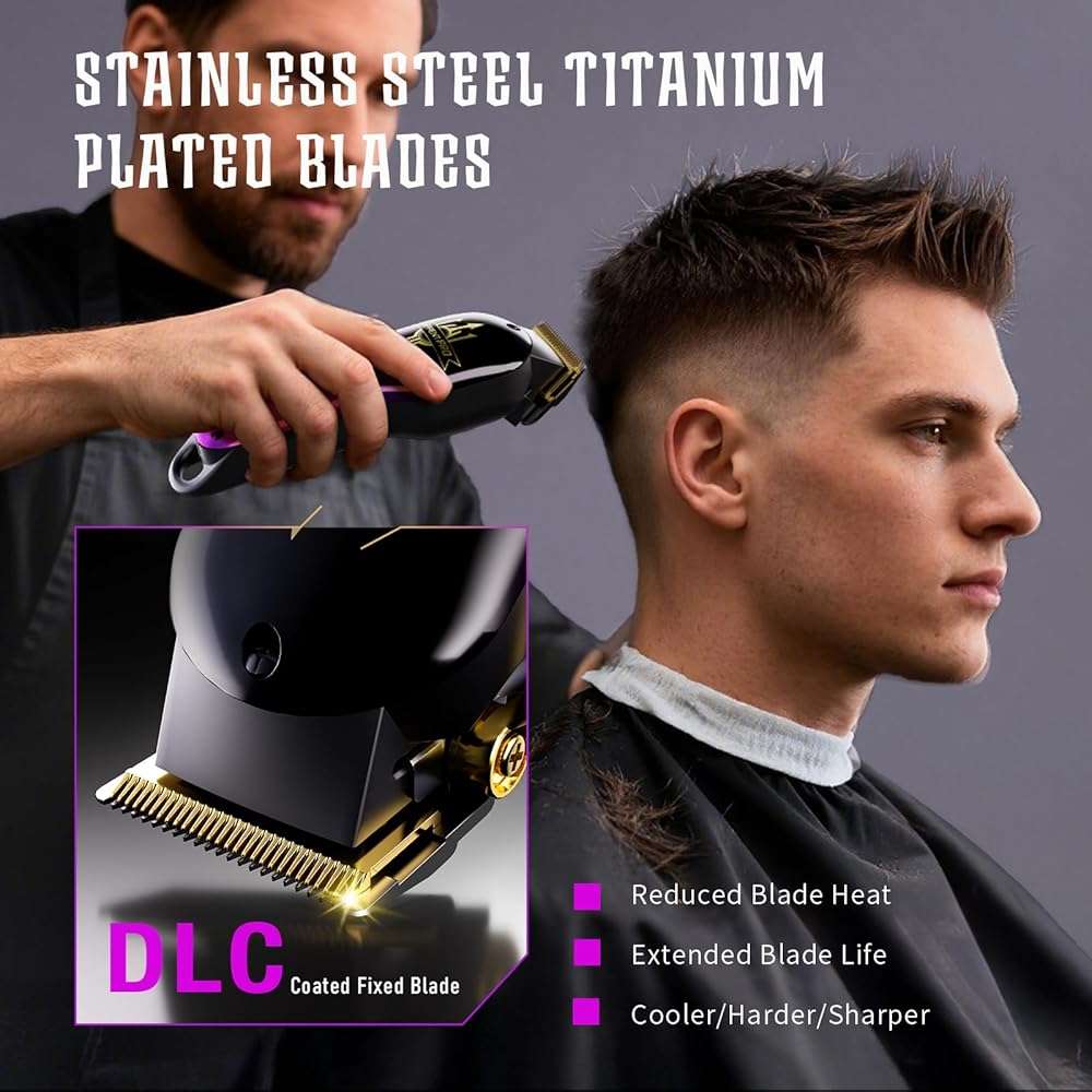 SUPRENT® PRO Professional Hair Clippers for Men- Premium Barber Clippers DLC-Coated Blade & Brushless Motor- Rechargeable Haircutting Kit with DIY Customizable Casing- Gift for Men - Image 3