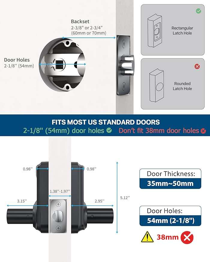 HIDALIFE Keyless Entry Door Lock, Keypad Door Lock with Handle, Electronic Door Lock, Touchscreen, Auto-Locking, Anti-peep Password, Easy to Install for Front Door, Home, Office, Satin Nickel - Image 7