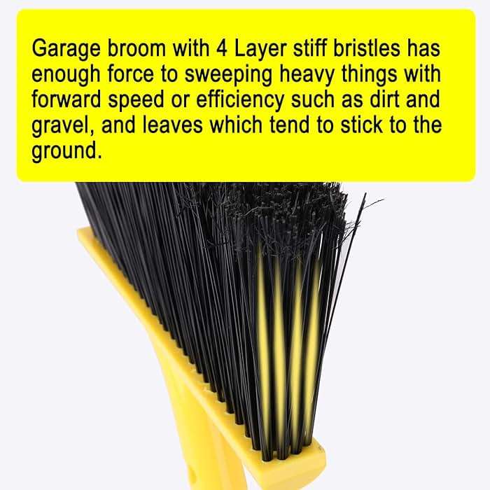 4 Packs Outdoor Broom for Floor Cleaning with 58" Long Handle, Heavy-Duty Commercial Brooms for Sweeping Indoor Outdoor Courtyard Restaurant Garage Patio Decks Mall Market Kitchen Office Lobby Shop - Image 5