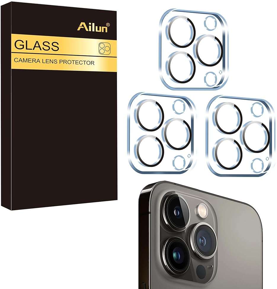 Ailun 3 Pack Camera Lens Protector for iPhone 15 Pro & iPhone 15 Pro Max,Tempered Glass,9H Hardness,Ultra HD,Anti-Scratch,Easy to Install,Case Friendly [Does not Affect Night Shots] - Image 1
