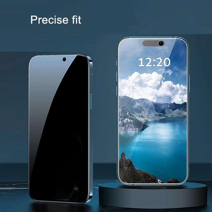Ailun Privacy Screen Protector for iPhone 16 Plus/ 15 Plus/ 15 Pro Max 6.7 Inch 3 Pack Tempered Glass Anti Spy Private - Image 4