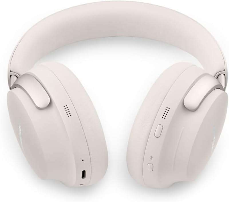 Bose QuietComfort Ultra Bluetooth Headphones, Wireless Headphones with Spatial Audio, Over Ear Noise Cancelling with Mic, Up to 24 Hours of Playtime, White Smoke - Image 3