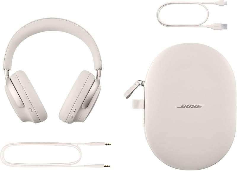 Bose QuietComfort Ultra Bluetooth Headphones, Wireless Headphones with Spatial Audio, Over Ear Noise Cancelling with Mic, Up to 24 Hours of Playtime, White Smoke - Image 5