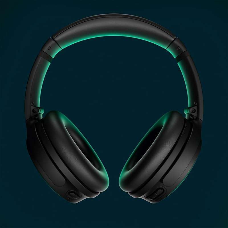 Bose QuietComfort Headphones - Wireless Bluetooth Headphones, Active Over Ear Noise Cancelling and Mic, USB-C Charging, Deep Bass, Up to 24 Hours of Playtime, Black - Image 2