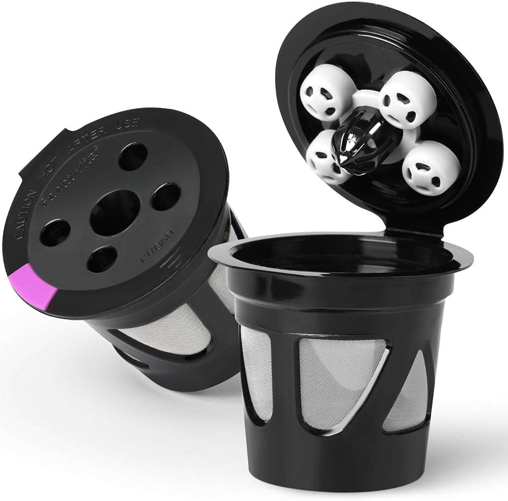 Reusable K Cups for Keurig, 2-Pack Refillable Coffee Pods with 5 Holes, Compatible with Keurig K Supreme, K Slim, K-Duo Hot & Iced Gen2, K-Brew Chill (MultiStream Technology) - Image 1