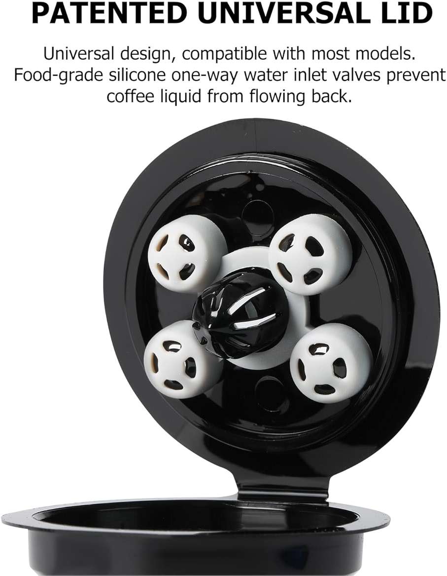 Reusable K Cups for Keurig, 2-Pack Refillable Coffee Pods with 5 Holes, Compatible with Keurig K Supreme, K Slim, K-Duo Hot & Iced Gen2, K-Brew Chill (MultiStream Technology) - Image 4