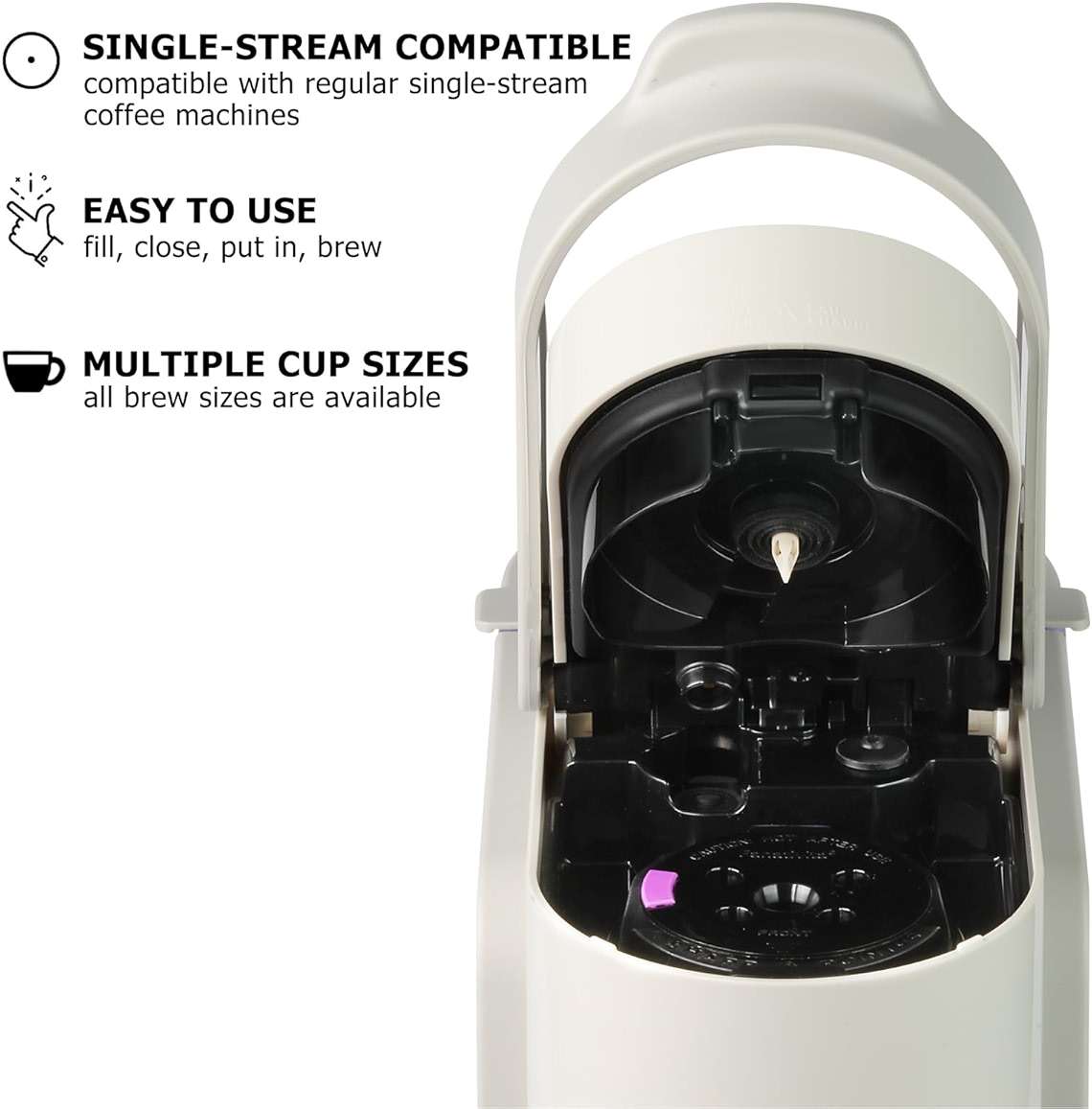 Reusable K Cups for Keurig, 2-Pack Refillable Coffee Pods with 5 Holes, Compatible with Keurig K Supreme, K Slim, K-Duo Hot & Iced Gen2, K-Brew Chill (MultiStream Technology) - Image 6