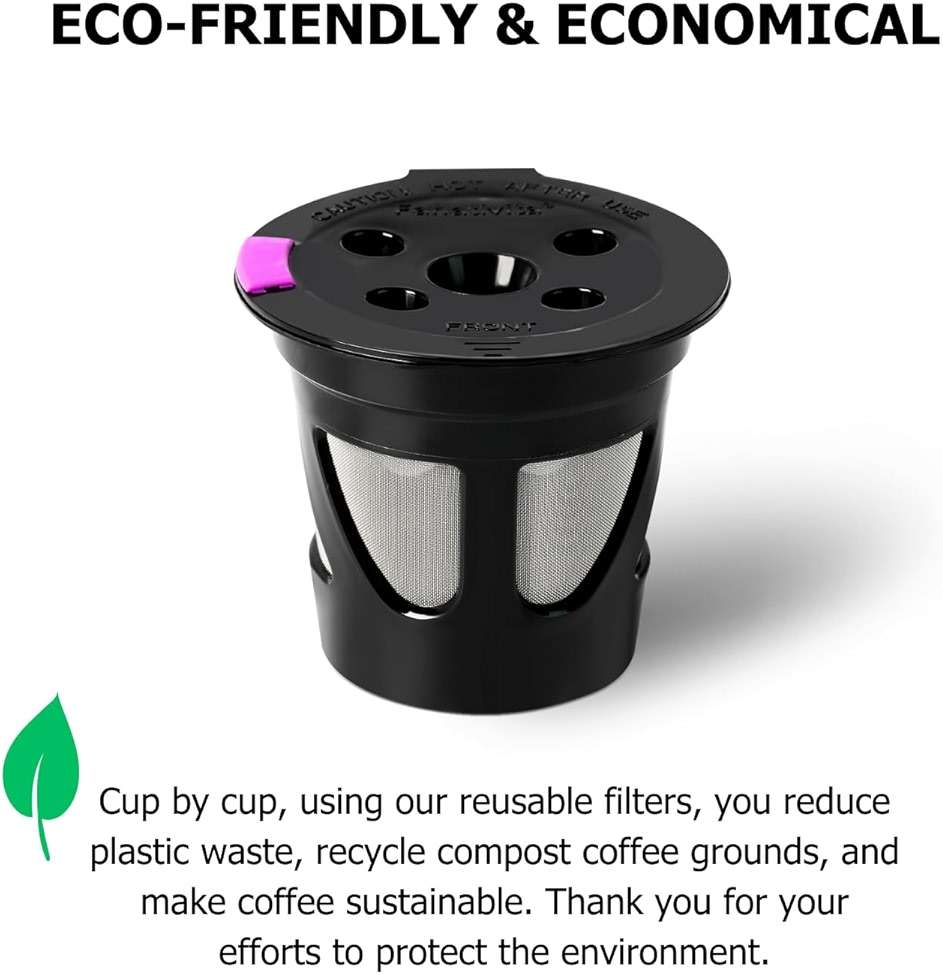 Reusable K Cups for Keurig, 2-Pack Refillable Coffee Pods with 5 Holes, Compatible with Keurig K Supreme, K Slim, K-Duo Hot & Iced Gen2, K-Brew Chill (MultiStream Technology) - Image 7