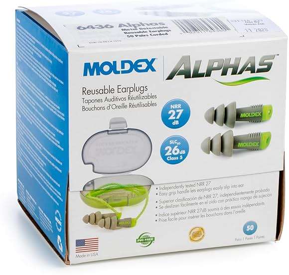 Moldex Alphas™ Uncorded Reusable Earplug in Pocket-Pak Plus 6430, NRR 27dB - Image 5