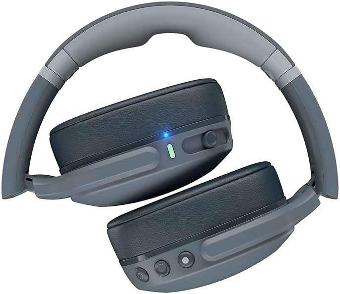 Skullcandy Crusher Evo Wireless Bluetooth Headphones with Extra USB-C Charging Cable, Multi-Sensory Bass, Noise Isolating Over-Ear Fit, 40 Hours Battery, Microphone for iPhone Android - Chill Grey - Image 10