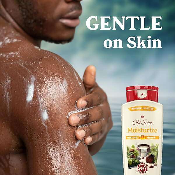 Old Spice Cleansing Body Wash for Men, 24/7 Shower Fresh with Lasting Scent, Restore & Renew, Gentle on Skin, Vitamin B3, Moisturize with Shea Butter Scent, 18 oz (Pack of 4) - Image 5