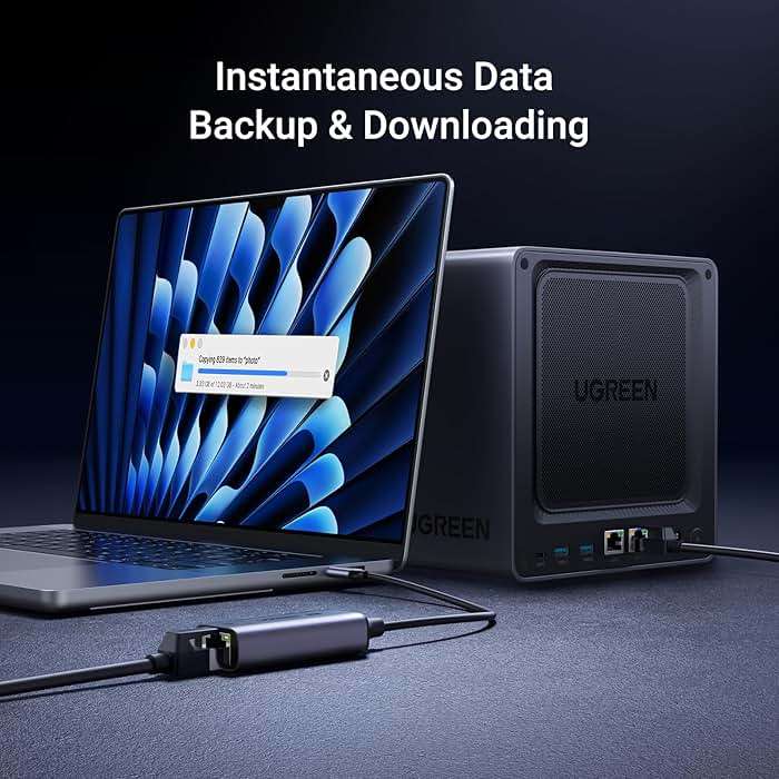 UGREEN USB C to Ethernet Adapter 2.5G, Ethernet Adapter for Laptop, Aluminum, Type C (Thunderbolt 4/3 Compatible) to RJ45 Network Internet, Compatible for NAS, MacBook Air/Pro, XPS, iPhone 17 Pro/Max - Image 4
