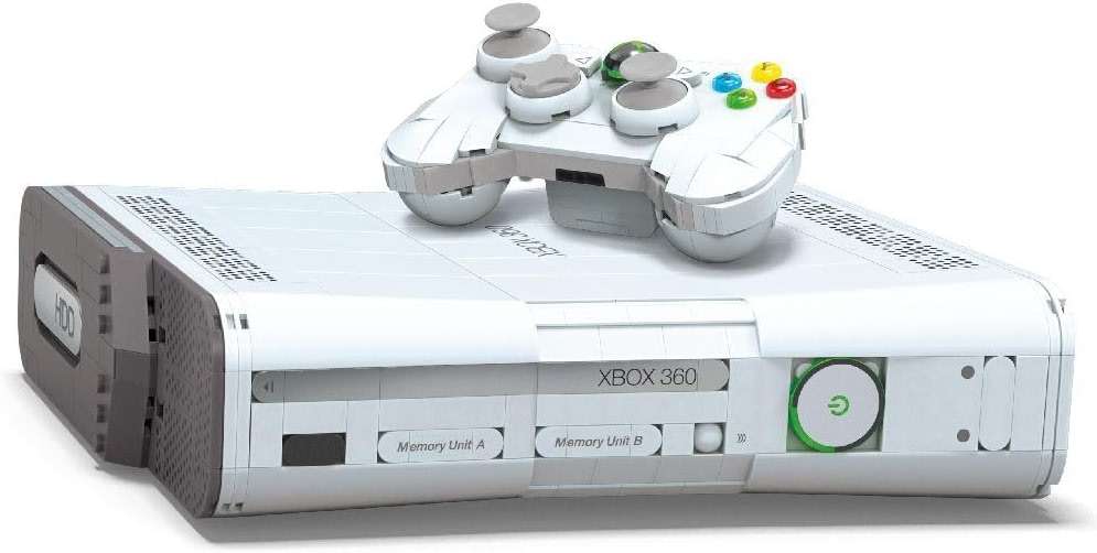 MEGA Microsoft Collectible Building Set, Xbox 360 Replica Model with 1342 Pieces, Controller and LED Lights, Build & Display Toy for Adult Collectors - Image 4