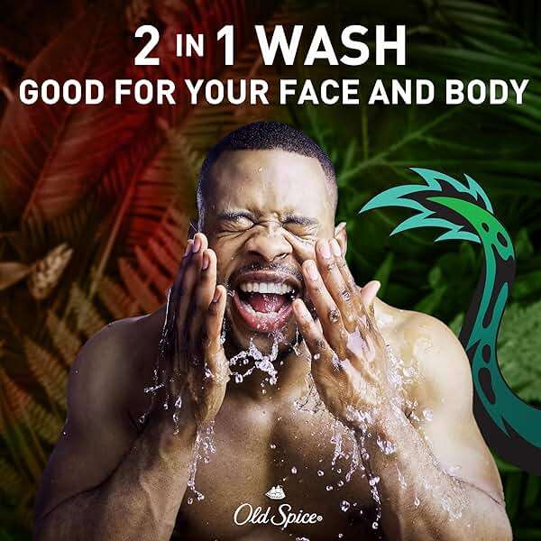 Old Spice Cleansing Body Wash for Men, 3X Defense, 24/7 Shower Fresh with Lasting Scent, 2-in-1 Body & Face Wash, Dragonblast Scent, 24 oz (Pack of 4) - Image 3