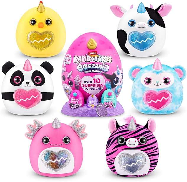 Rainbocorns Eggzania Mini Mania Panda Plush Surprise Unboxing with Animal Soft Toy, Idea for Girls with Imaginary Play by ZURU - Image 5