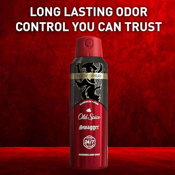 Old Spice Aluminum Free Body Spray for Men, 24/7 Signature Scent & Lasting Freshness, All-Day Odor Protection, Easy Application, Swagger with Cedarwood, Apple, & Fresh Herbs Scent, 5.1 oz (Pack of 3) - Image 6