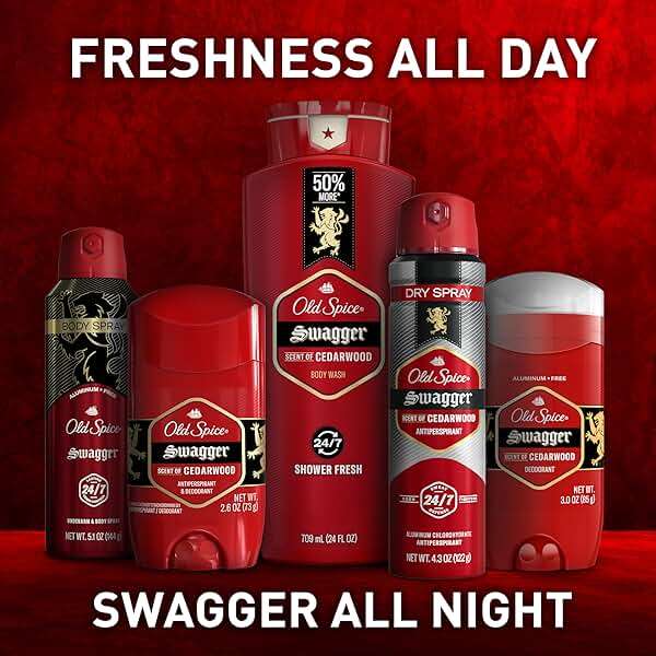 Old Spice Aluminum Free Body Spray for Men, 24/7 Signature Scent & Lasting Freshness, All-Day Odor Protection, Easy Application, Swagger with Cedarwood, Apple, & Fresh Herbs Scent, 5.1 oz (Pack of 3) - Image 8