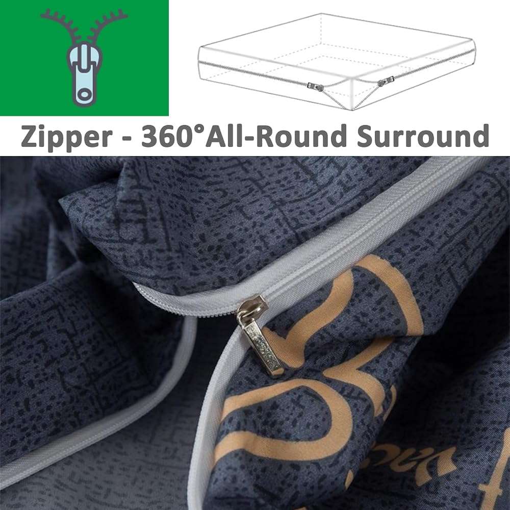 Futon Floor Mattress Cover with Zipper,100% Cotton Cover for Traditional Shikibuton Futon Mattress Protective Cover,Soft Machine Washable,Fox,King/180x200cm - Image 6