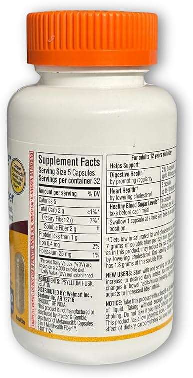 Daily Fiber Psyllium Husk Capsules, 160ct (Pack of 1) Supplement for Regularity & Digestive Support, Boxed by Fusion Shop Store - Image 5
