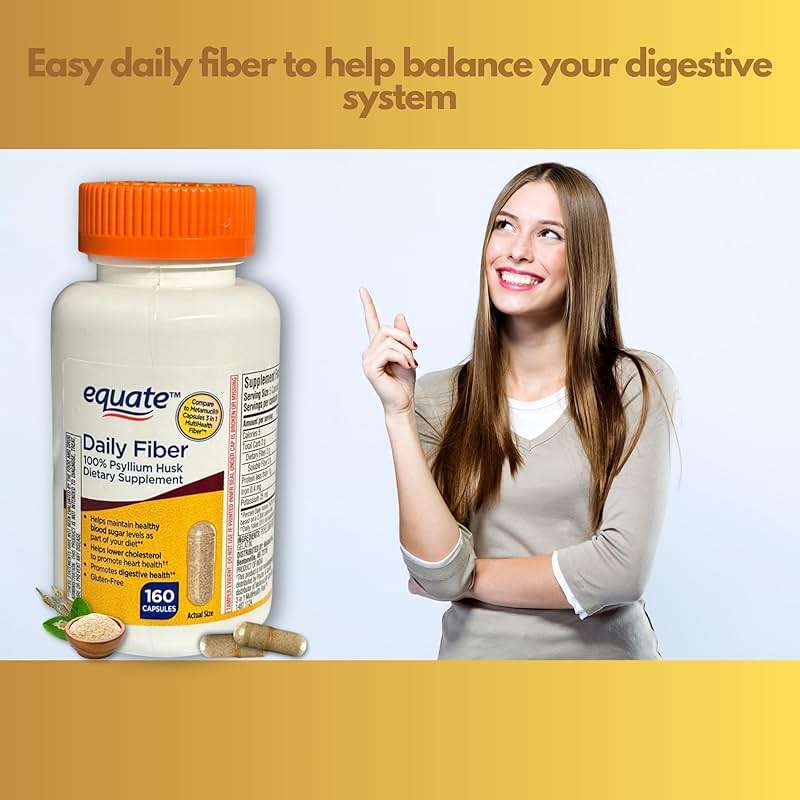 Daily Fiber Psyllium Husk Capsules, 160ct (Pack of 1) Supplement for Regularity & Digestive Support, Boxed by Fusion Shop Store - Image 6