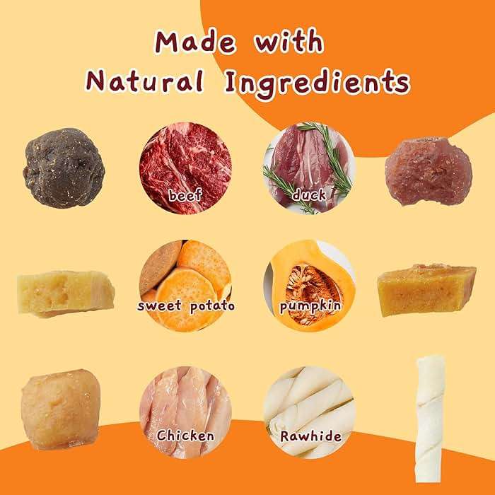 Jungle Calling Dog Treats, Multi-Flavor Kabob Dog Snacks, Edible Dog Kabobs, Made with Chicken, Duck, Beef, Sweet Potato and Pumpkin, Rawhide Sticks for Dogs - Image 4