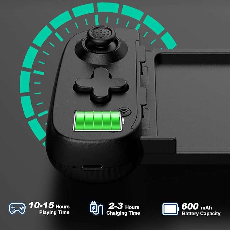 Wireless Controller for iPhone/Android/PC/iPad/Tablet/APPL Arcade MFi Games/Switch/PS4, Support Streaming on PS5/PS4/Xbox/PC Console, Cloud Gaming Gamepad Joystick - Turbo/6-Axis Gyro/Dual Motors - Image 6