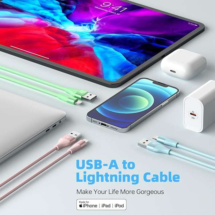 iPhone Charger 3Pack 10 FT Apple MFi Certified Lightning Cable Fast Charging iPhone Charger Cord Compatible with iPhone 14 13 12 11 Pro Max XR XS X 8 7 6 Plus SE iPad and More - Image 3