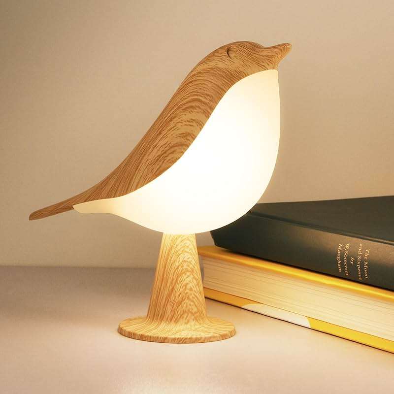 Deogos Small Desk Lamp, Cute Bird Light Cordless Lamp with 3 Color Temperature and Touch Sensor,Kids Night Light with Rechargeable Battery for Bedroom Nightstand Bedside Table Room Decor - Image 1