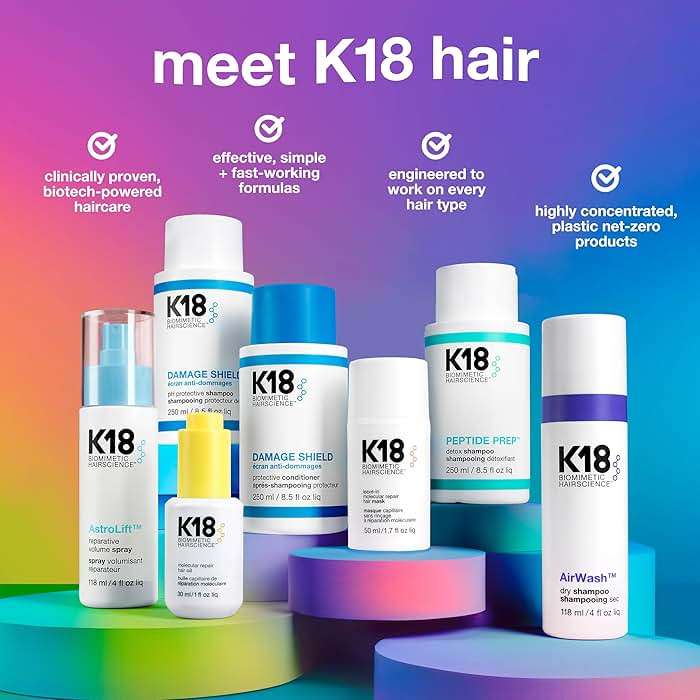 K18 Molecular Repair Hair Oil - Strengthening Peptide Damaged Hair Treatment Oil - 24-Hour Frizz Control + Heat Protectant - Helps Reduce Split Ends + Boost Shine (0.34 Fl oz) - Image 7