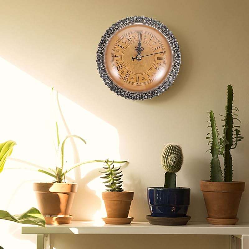 DOITOOL 5.7 Inch (145 mm) Quartz Clock Insert with Roman Numeral, Quartz Movement, Vintage Round Clock Insert DIY Insert - Image 2