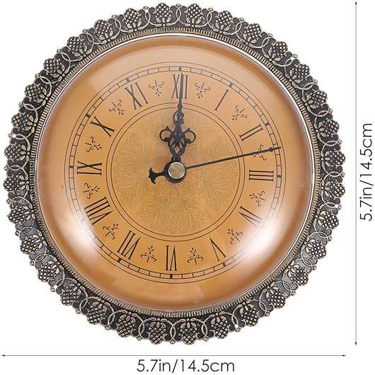 DOITOOL 5.7 Inch (145 mm) Quartz Clock Insert with Roman Numeral, Quartz Movement, Vintage Round Clock Insert DIY Insert - Image 3