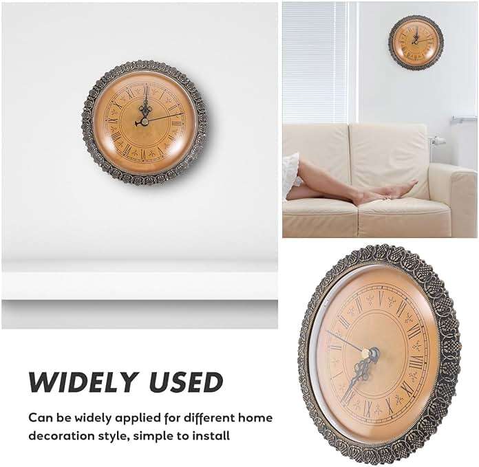 DOITOOL 5.7 Inch (145 mm) Quartz Clock Insert with Roman Numeral, Quartz Movement, Vintage Round Clock Insert DIY Insert - Image 5