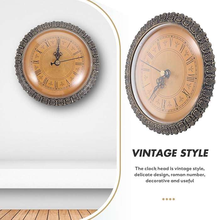 DOITOOL 5.7 Inch (145 mm) Quartz Clock Insert with Roman Numeral, Quartz Movement, Vintage Round Clock Insert DIY Insert - Image 6