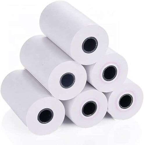 (5 Packs of 10 Rolls) 2 1/4 x 55 thermal paper rolls (50 Rolls) Specially made for Clover Flex Mini, Square Terminal, Ingenico VX 520, PMC05262 Credit Card Receipt Paper - Image 1