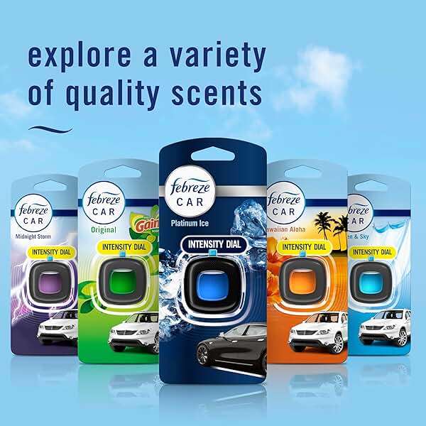 Febreze Car Air Freshener Vent Clip Platinum Ice Scent, .07 oz. Car Vent Clip, Pack of 4 - Image 7