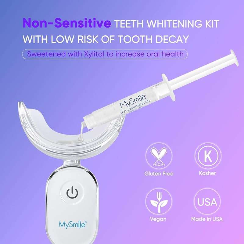 MySmile Deluxe 10 Min Teeth Whitening Kit with 28 LED Light, 35% Carbamide Peroxide Teeth Whitening Gel, Helps Remove Years of Stains from Coffee, Soda, Wines, Smoking, Food - Image 4