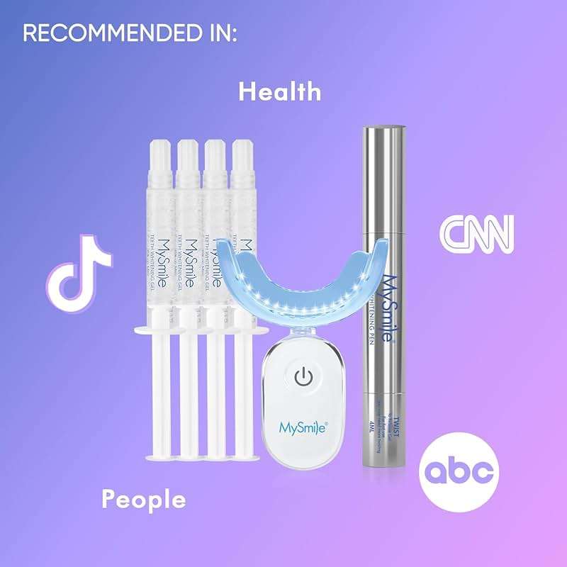 MySmile Deluxe 10 Min Teeth Whitening Kit with 28 LED Light, 35% Carbamide Peroxide Teeth Whitening Gel, Helps Remove Years of Stains from Coffee, Soda, Wines, Smoking, Food - Image 6